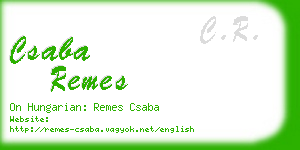 csaba remes business card
